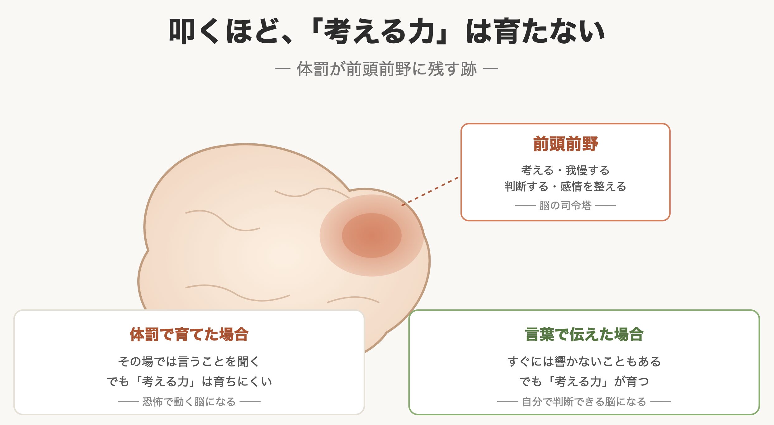 「叩くほど、考える力は育たない」